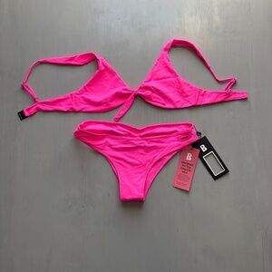 Blackbough hot pink Bikini SZ L NWT
